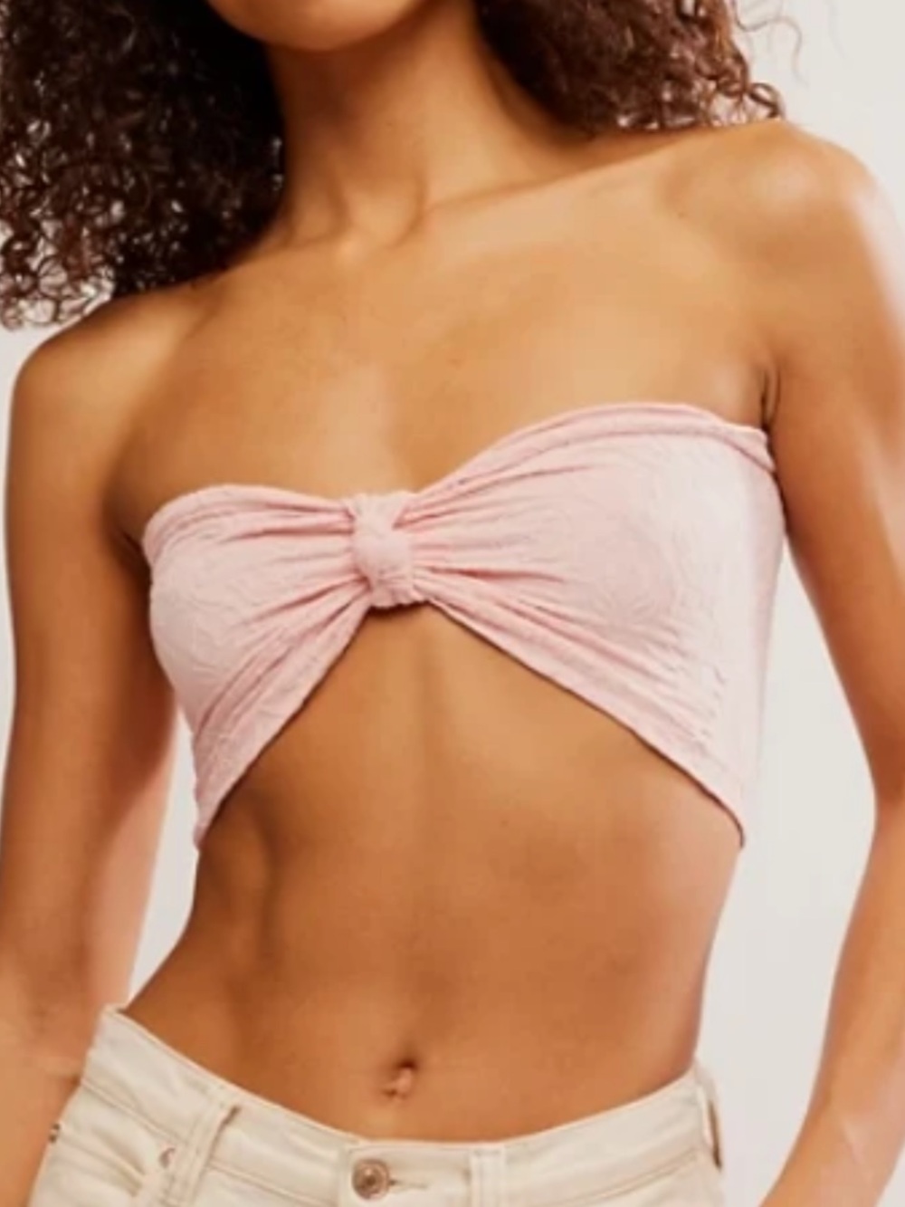 Free People NWT Petal Pink Knot Front Bandeau